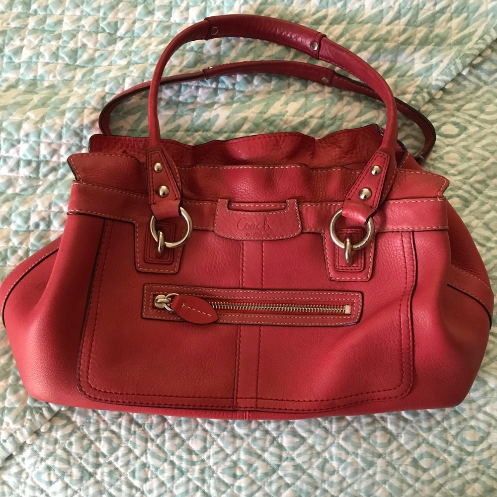 Coach pebbled Leather satchel